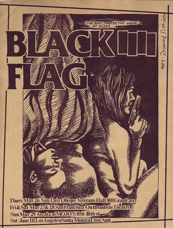 Raymond Pettibon - Raymond Pettibon Black Flag Flyer (early Raymond  Pettibon)