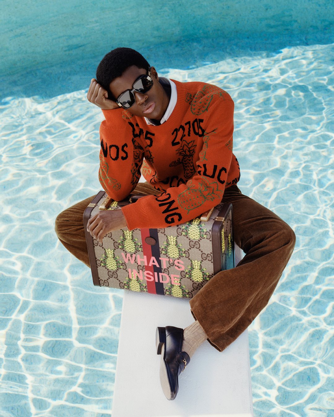emotioneel Reizen Maar Travel to an intensely retro Palm Beach in Tyler Mitchell's Gucci Pineapple  campaign