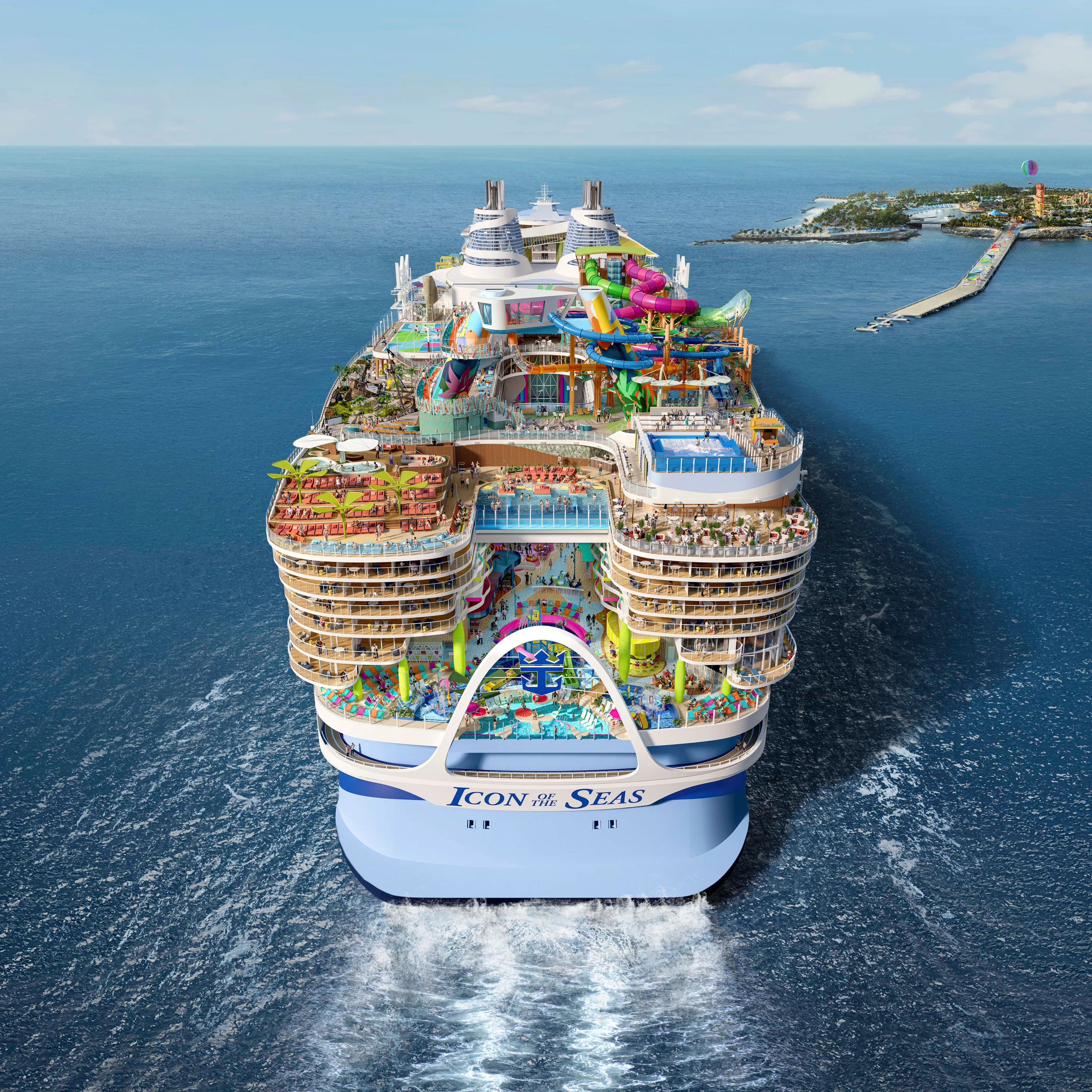 World's largest cruise ship comes complete with a waterpark