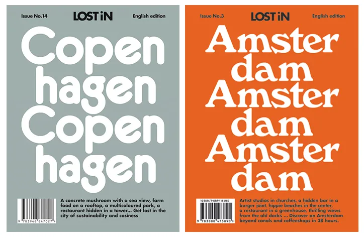 Node Berlin Oslo on its typography-led design for LOST iN travel guides