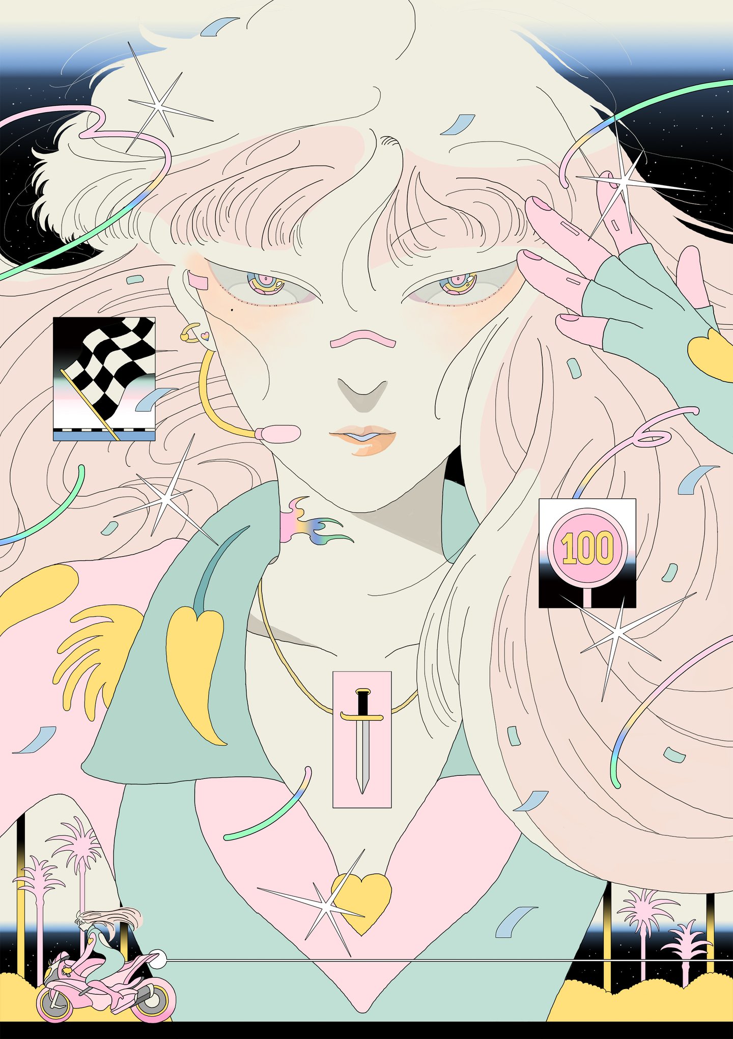 Anime, graphic design and multiple narratives collide in Taipei-based  illustrator Saitemiss' work