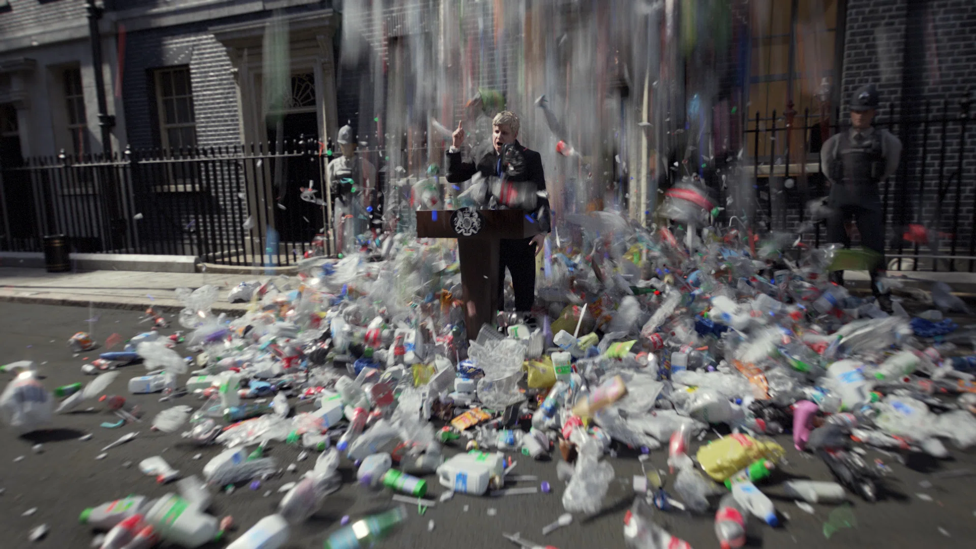 Just how did Greenpeace drown Downing Street in plastic waste?