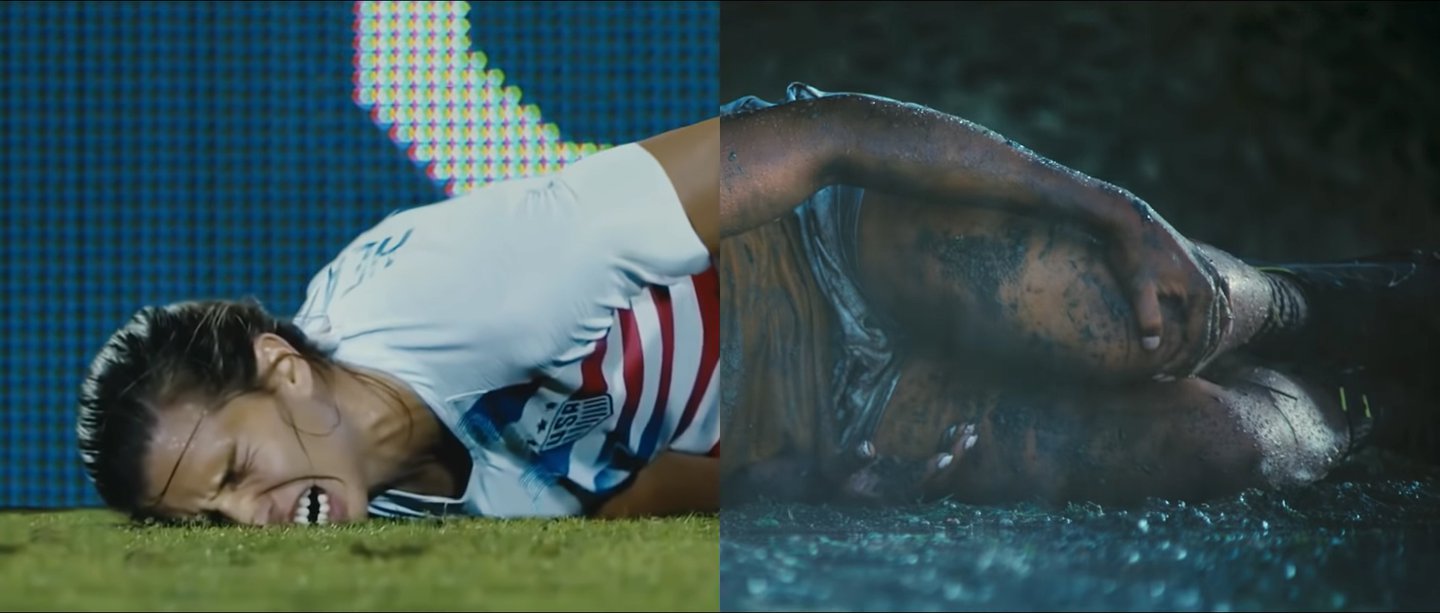 Nike S Split Screen You Can T Stop Us Ad Perfectly Matches Old And New Footage
