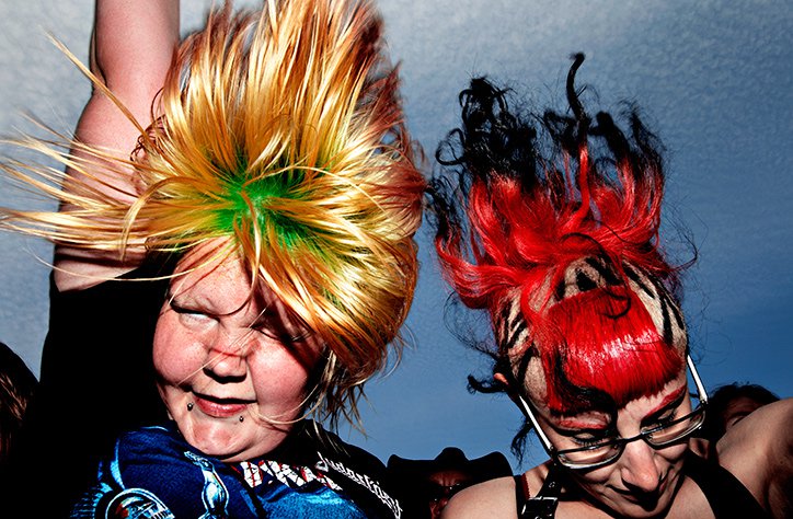 Brilliant, energetic and skillfully shot images of headbangers mid-bang