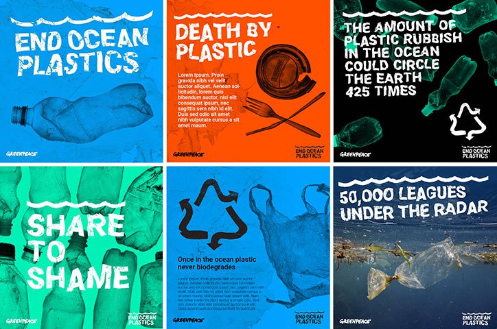 Lovers’ campaign for Greenpeace borrowed from the “grotesque brand soup